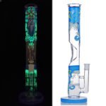 14 inch tall glass water pipe hand-drawn - Image 3