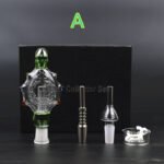 Glass smoke pipe Titanium nail set Joint 14mm - Image 4