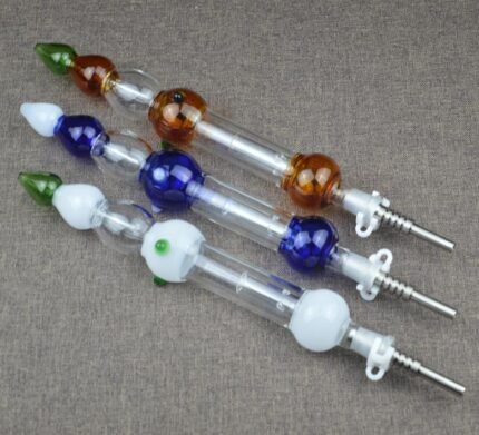 Glass smoke pipe Titanium nail Joint 14mm