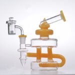 Recycler water glass pipes with quartz banger