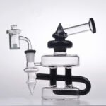 Recycler water glass pipes with quartz banger - Image 2